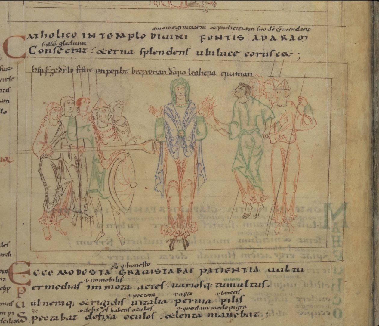 The Psychomachia av Prudentius, 1000-tallet av Unbekannt
