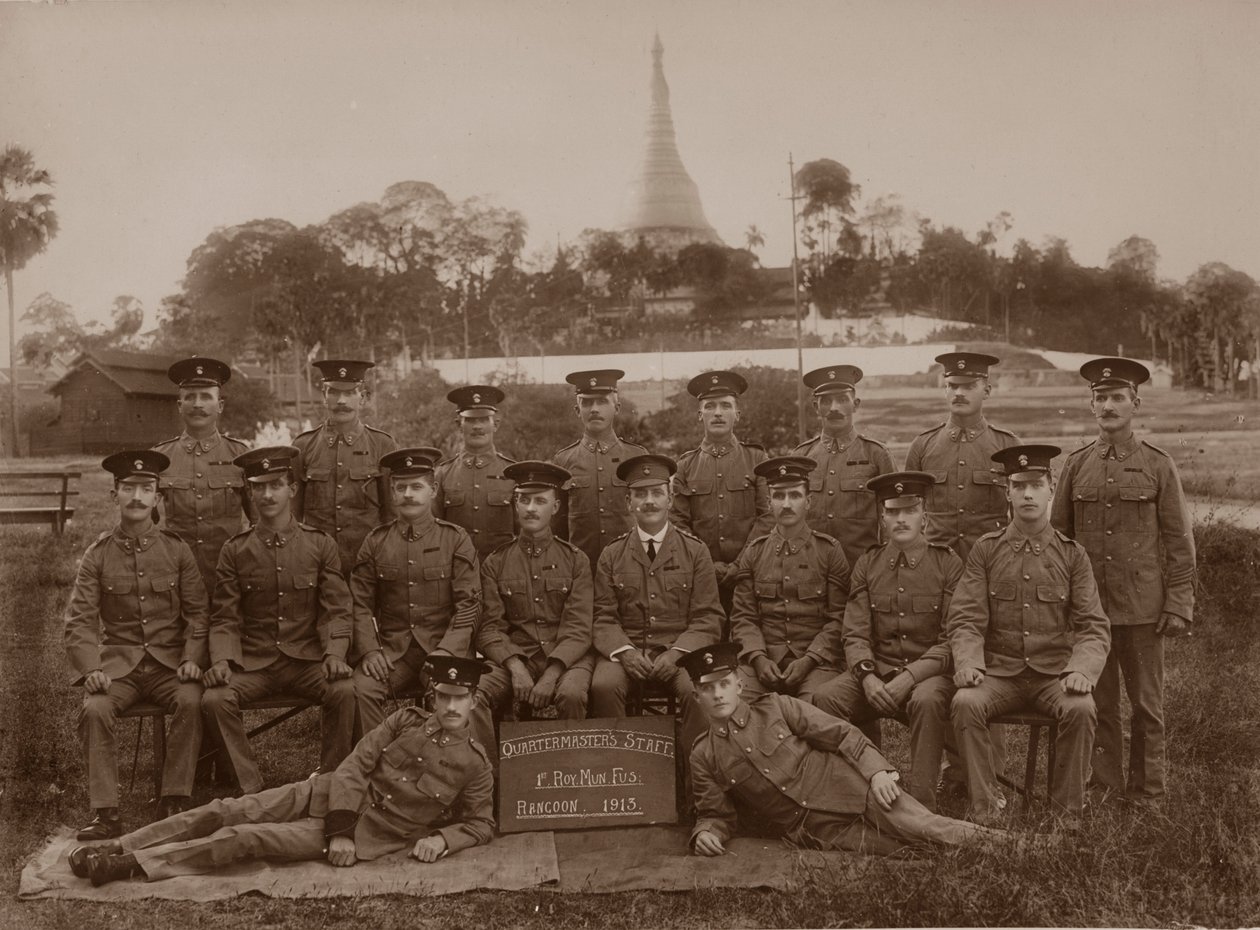 Kvartermesterstaben til 1st Royal Munster Fusiliers, Rangoon, Burma, 1913 av Unbekannt