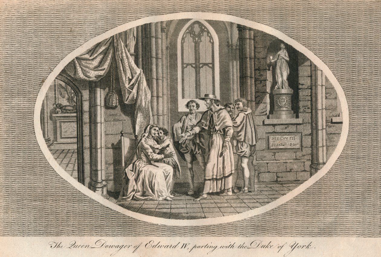 Enkedronningen av Edward IV skiltes med sønnen sin, hertugen av York, 1483 1793 av Unbekannt