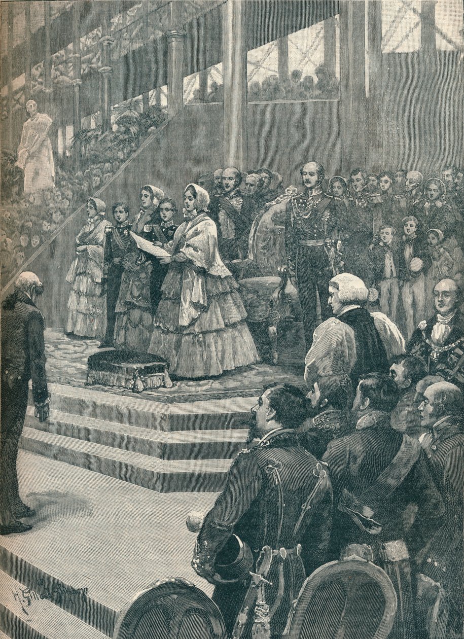 Dronningen åpner Crystal Palace, 1906 av Unbekannt