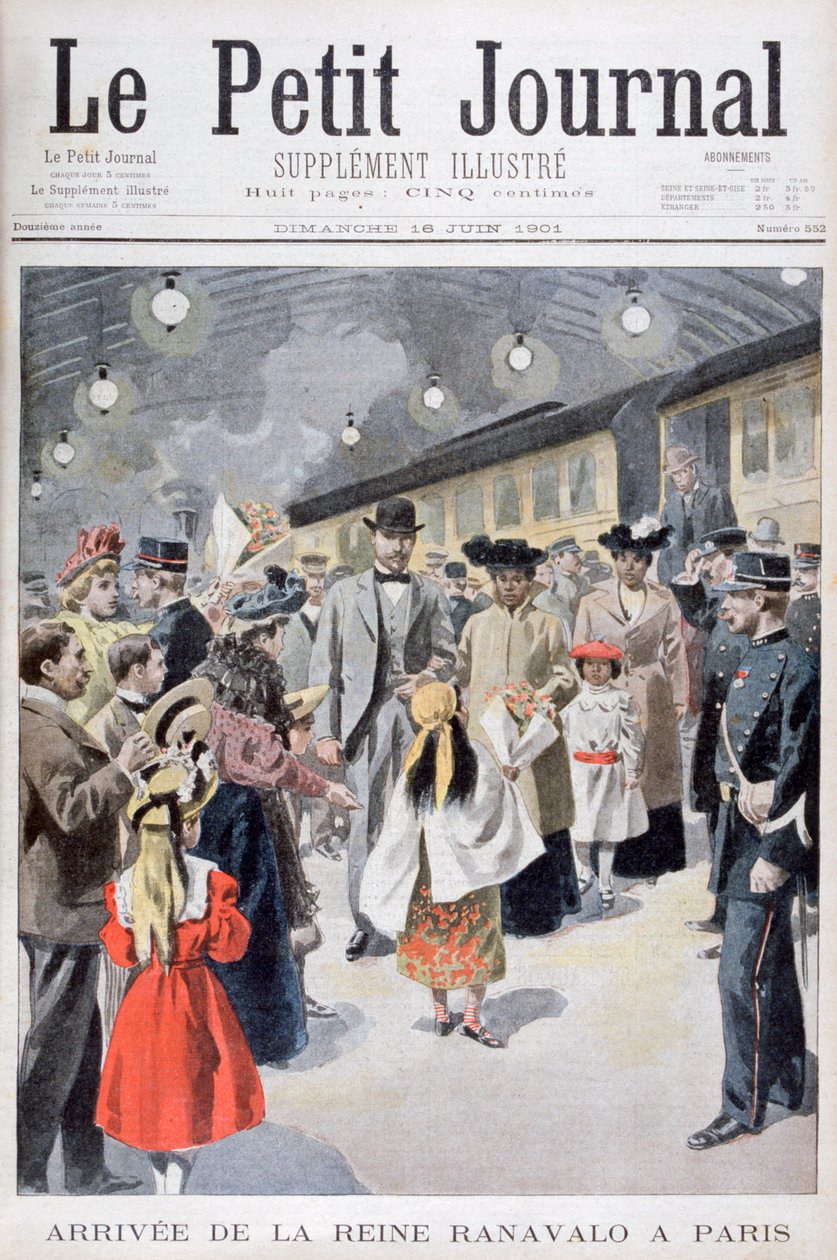Dronningen av Madagaskar Ranavalo ankommer Paris, 1901 av Unbekannt