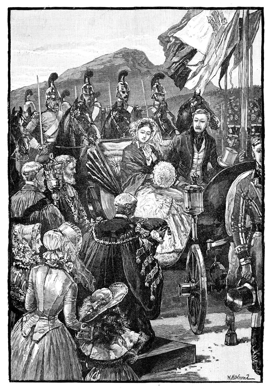 Queens inntog i Edinburgh, c1840-tallet, 1900 av Unbekannt