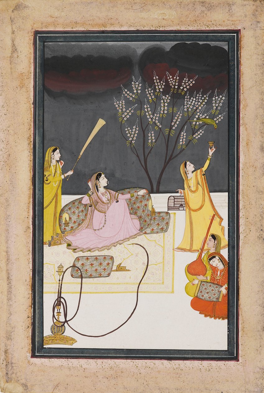 Ragini Dhansari Desi aa Raga Deepaka, c1820 av Unbekannt