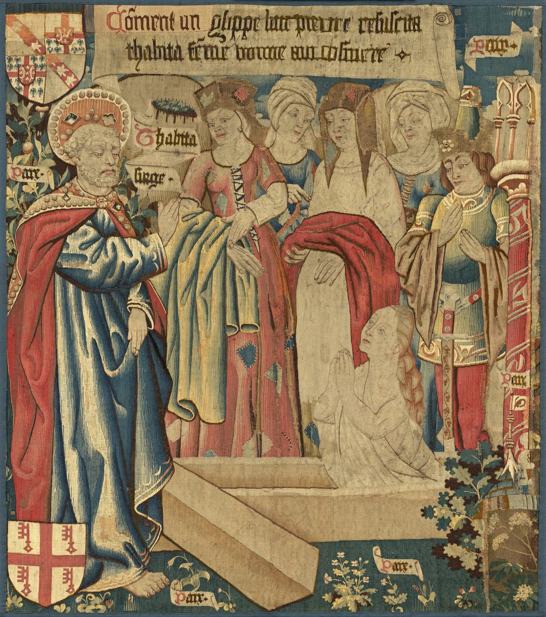 The Raising of Tabitha, ca. 1460. av Unbekannt