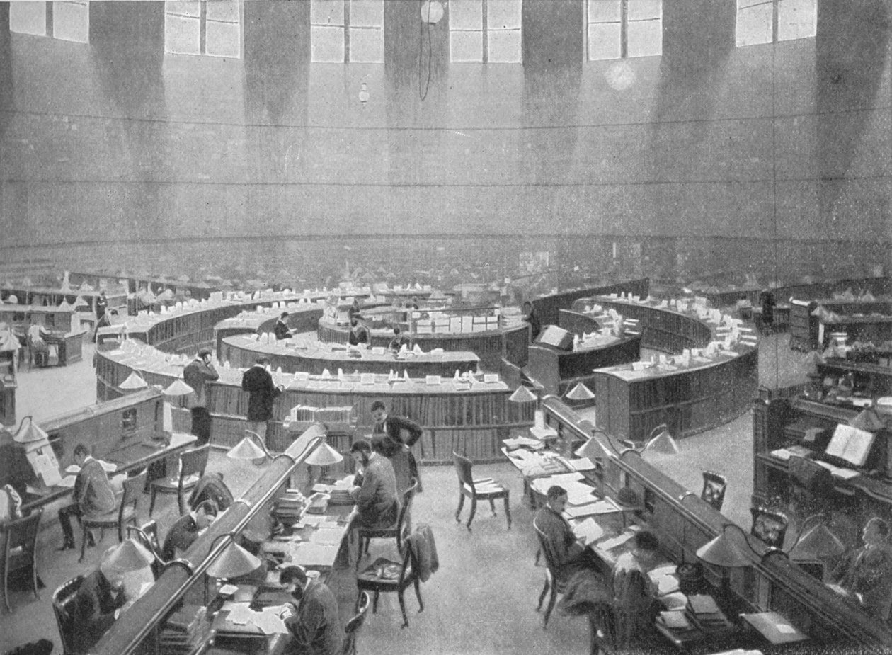 Lesesalen på British Museum, London, c1903 1903 av Unbekannt