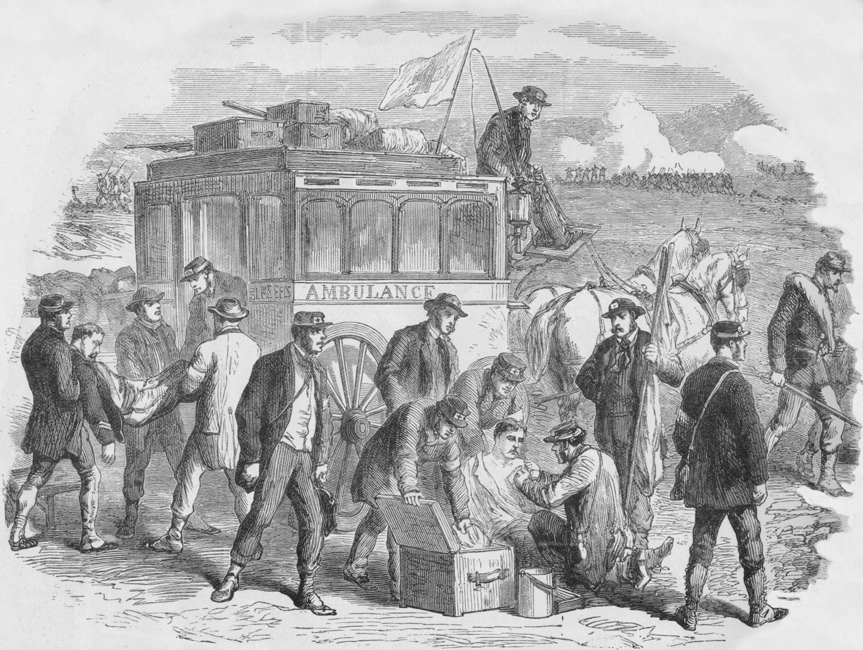 Røde Kors-foreningen i arbeid utenfor Paris, 1870, 1884 av Unbekannt