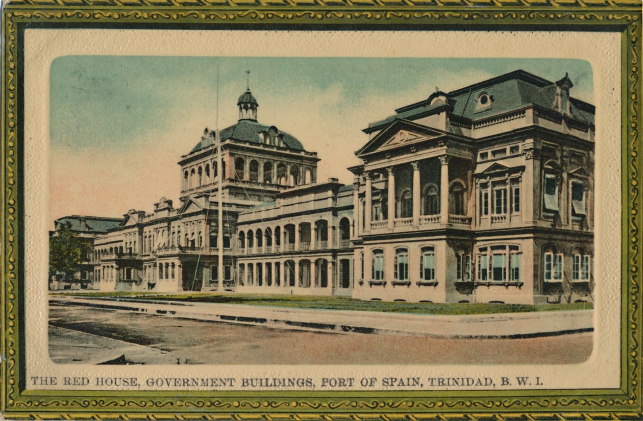 Det røde huset, regjeringsbygninger, Port of Spain, Trinidad, B.W.I., tidlig på 1900-tallet. av Unbekannt
