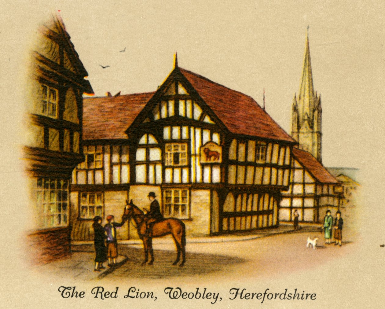 The Red Lion, Weobley, Herefordshire, 1936. av Unbekannt