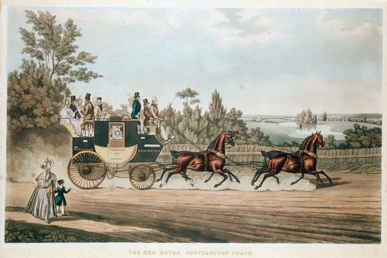 The Red Rover, Southampton Coach, c1815 av Unbekannt