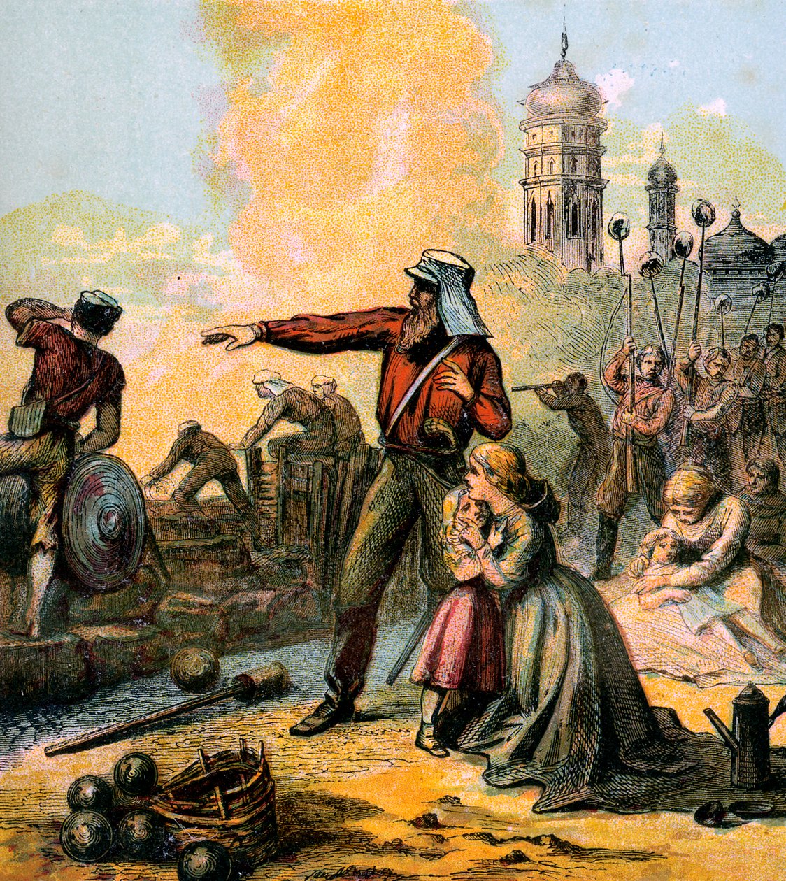 The Relief of Lucknow, 1857 c1850-årene av Unbekannt