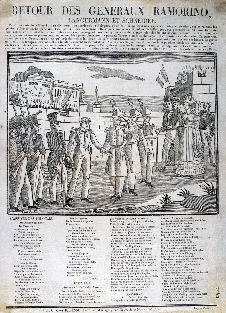 General Ramorinos retur, 1831 av Unbekannt