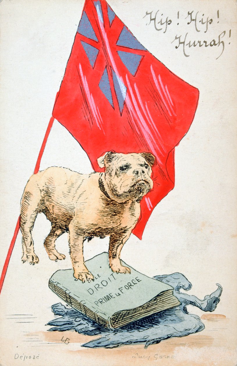 The Right Precedes the Force, fransk postkort fra første verdenskrig, 1914-1918 av Unbekannt