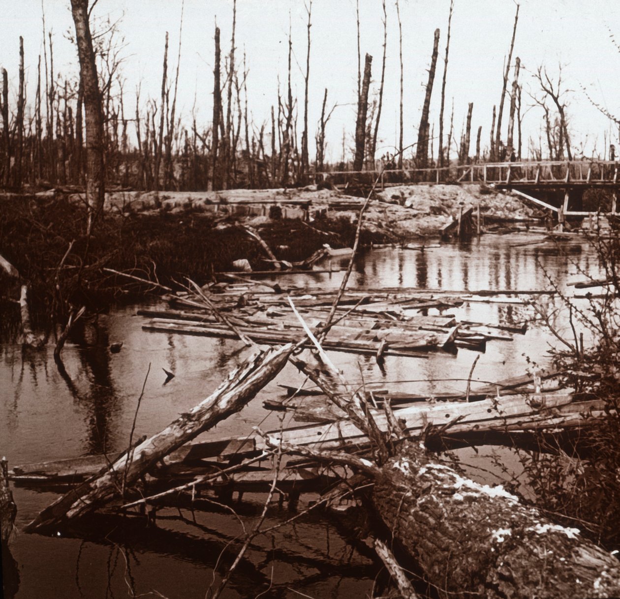 The River Ailette, Nord-Frankrike, c1914-c1918 av Unbekannt