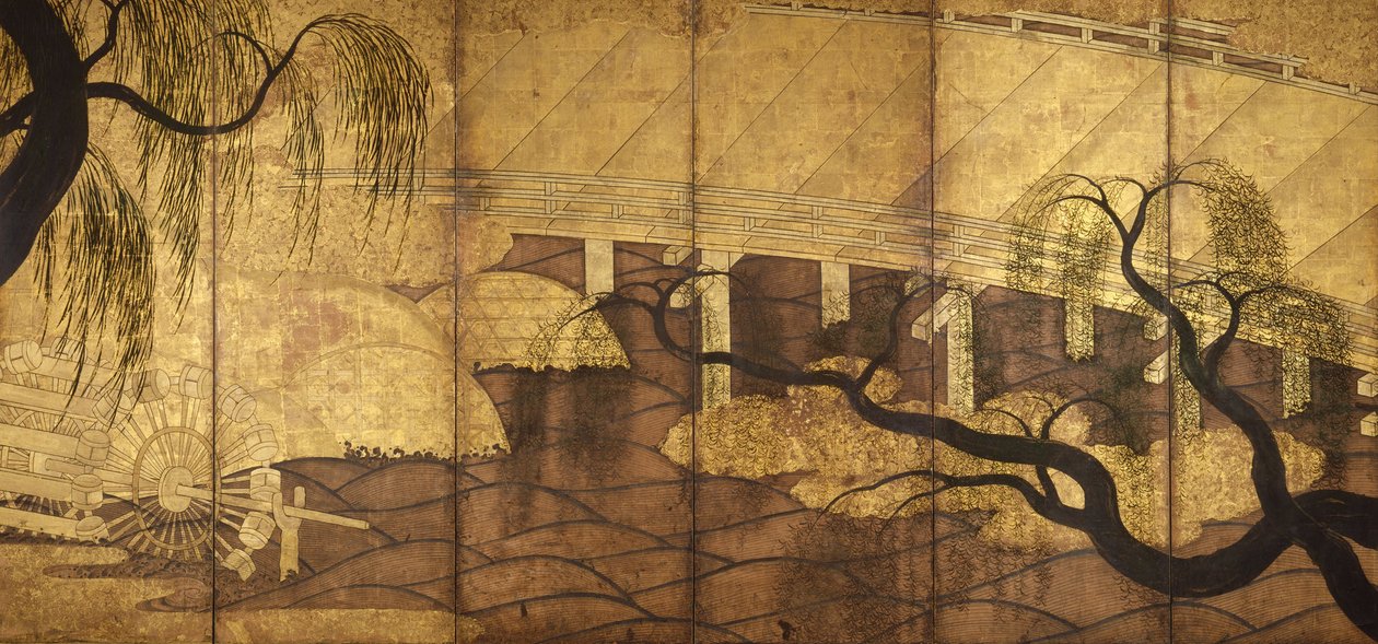 Elvebroen ved Uji, 1568-1615 av Unbekannt