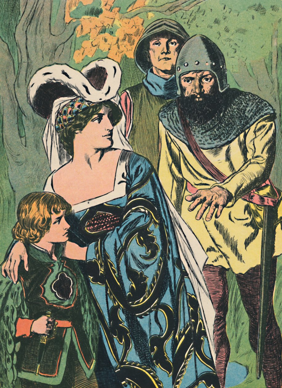 Ranerne oppdager dronning Margaret og prinsen, c1907 av Unbekannt