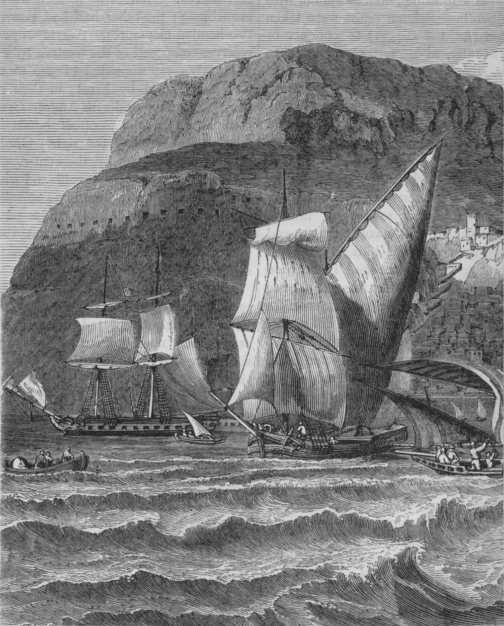 The Rock of Gibraltar, ca 1880 av Unbekannt