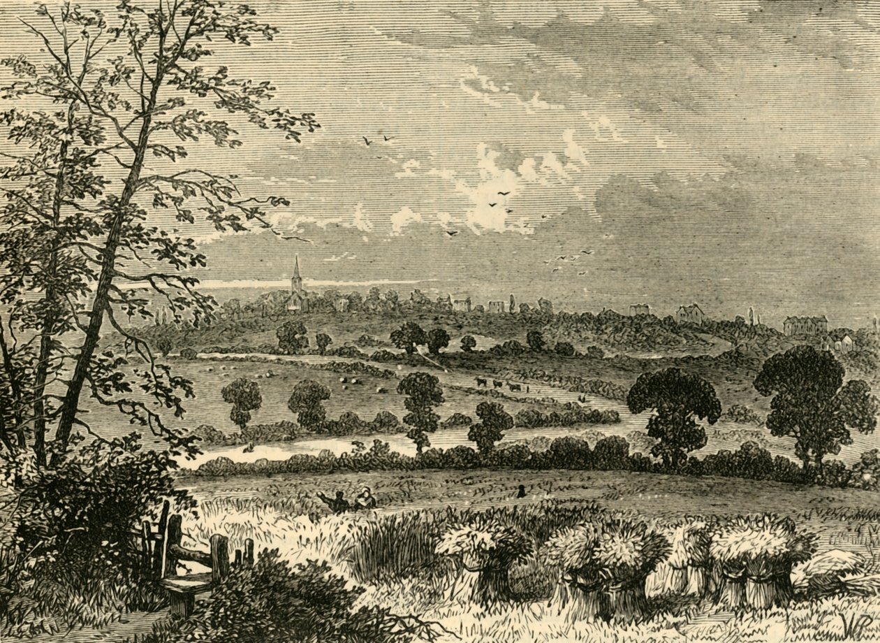The Roman Road, Tufnell Park, i 1838, c1876. av Unbekannt