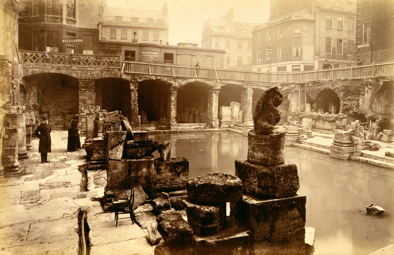 De romerske badene, Bath, 1800-tallet av Unbekannt