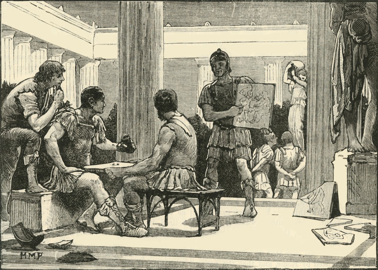Romerne i Korint, 1890. av Unbekannt