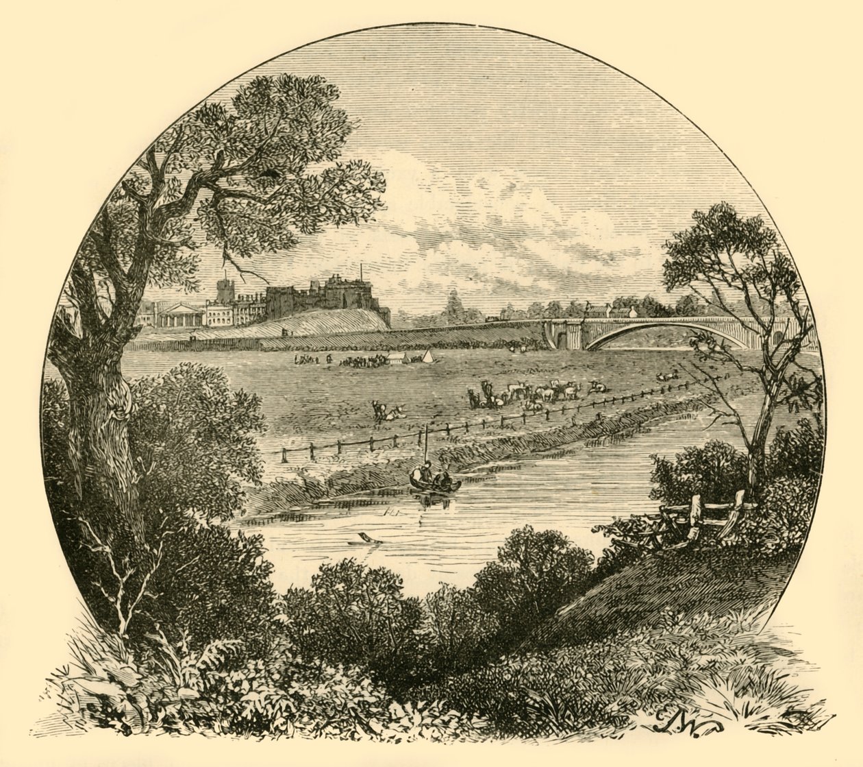 The Rooodeye, fra Railway Bridge, 1898. av Unbekannt