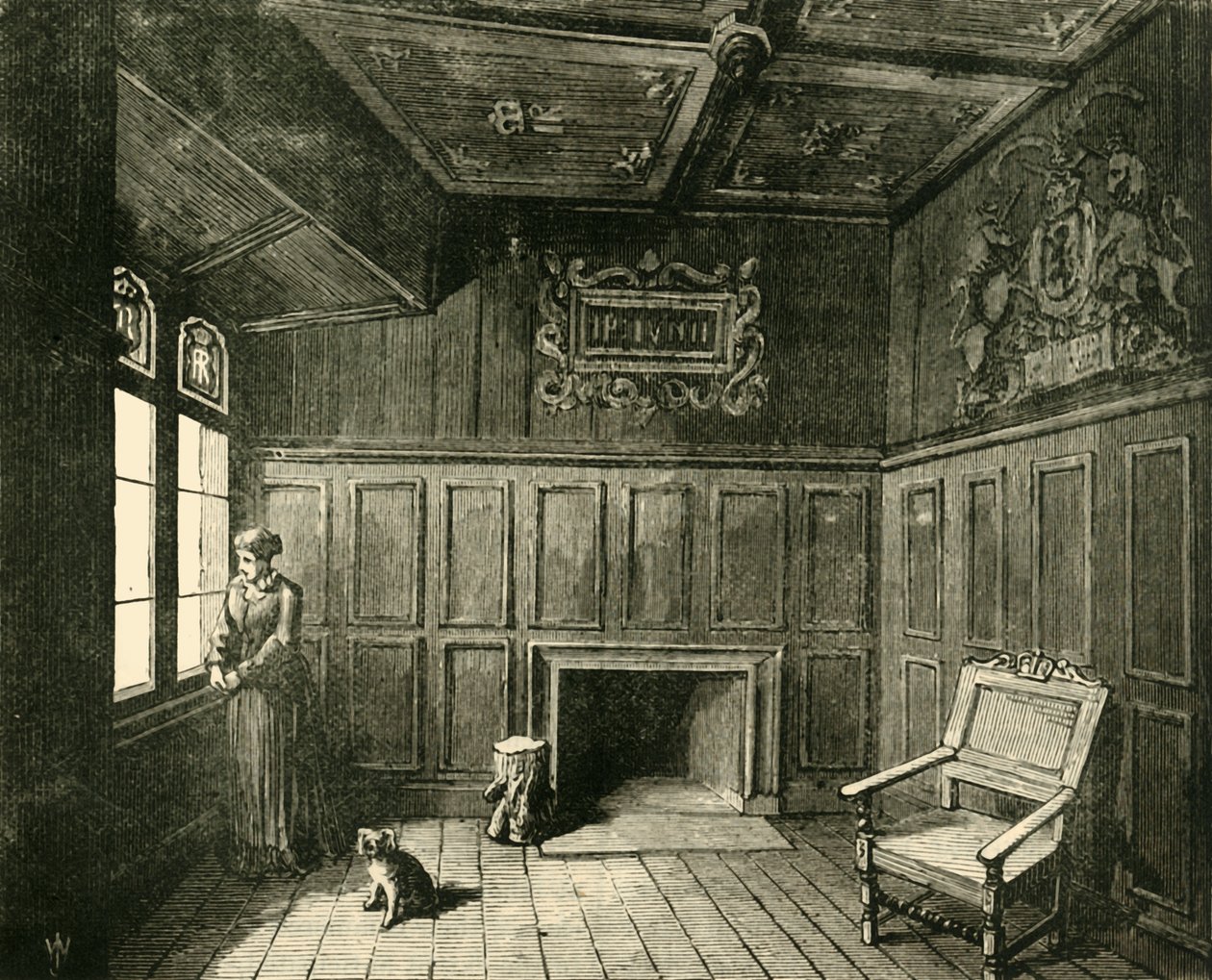Rommet i Edinburgh Castle hvor James VI. Ble født, 1890. av Unbekannt