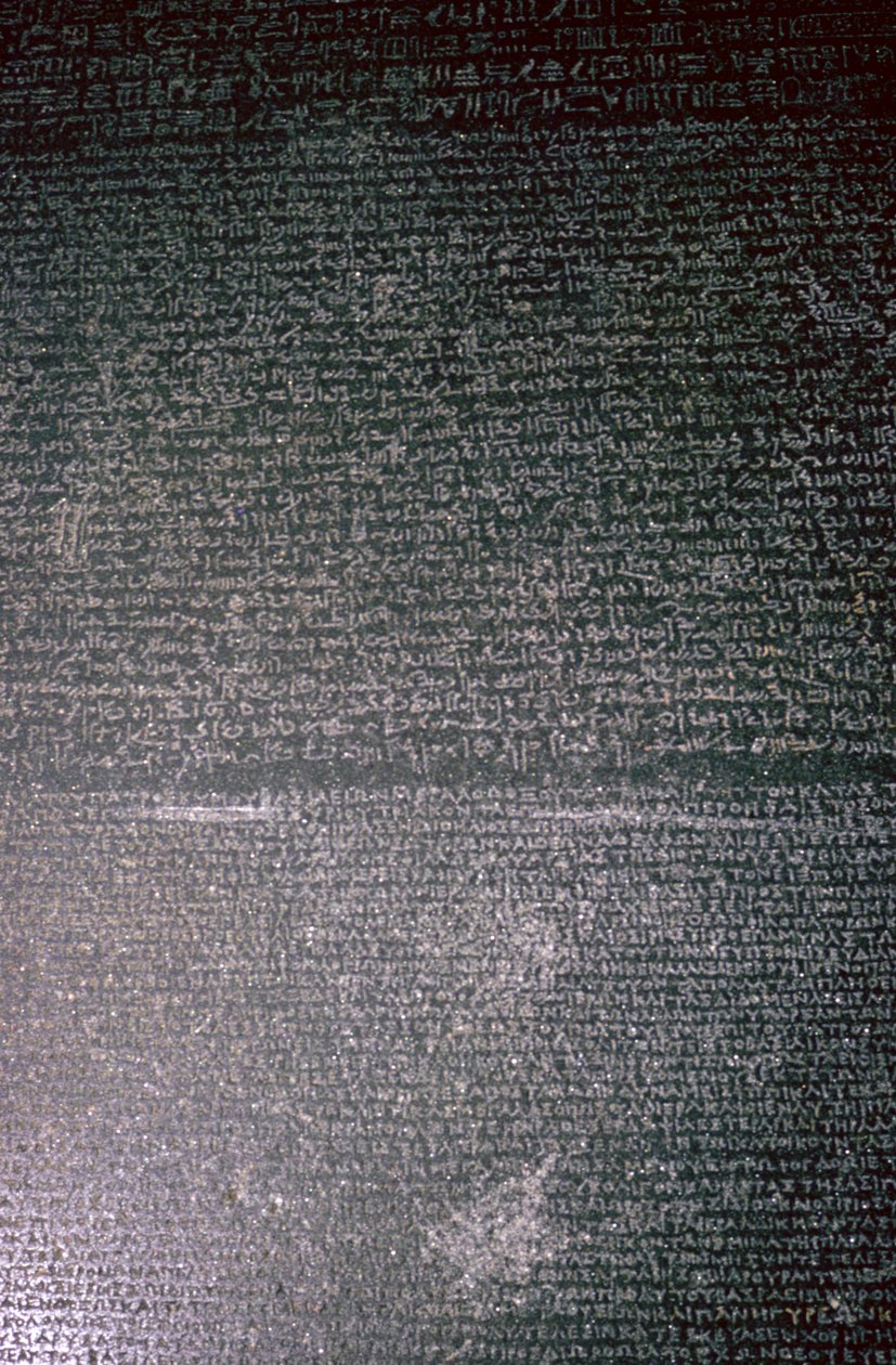 Rosettasteinen, egyptisk, ptolemaisk periode, 196 f.Kr av Unbekannt