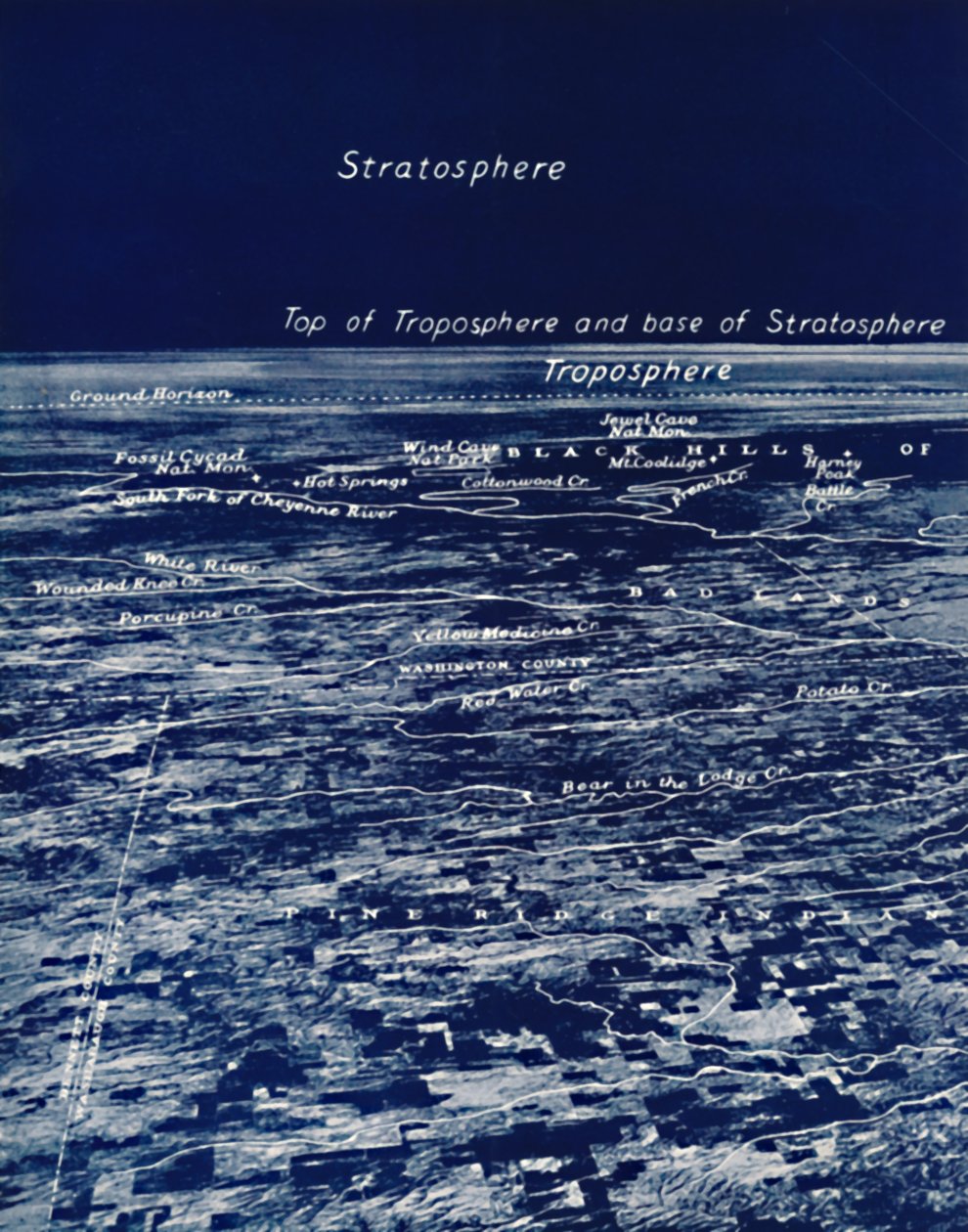 Jordens rotunditet fra stratosfæren, 1935 av Unbekannt