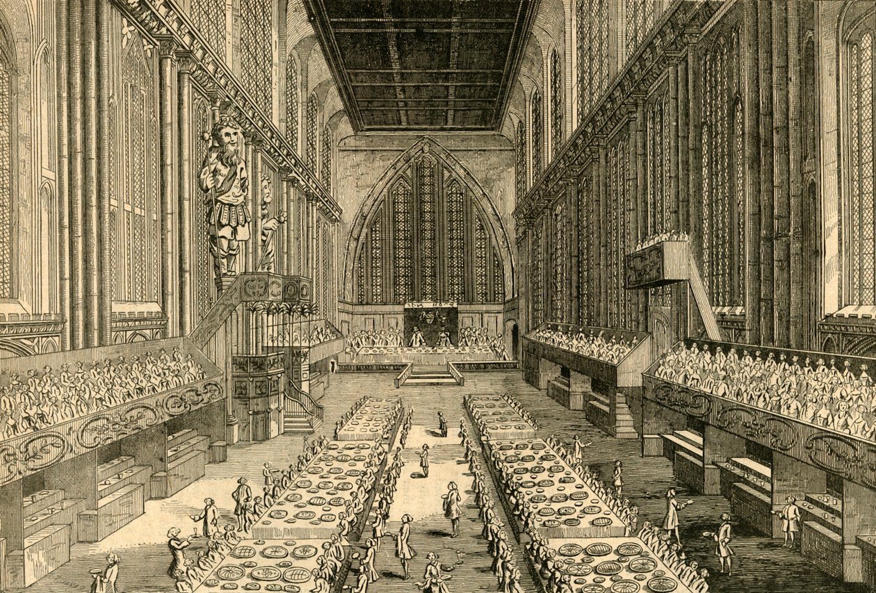 Den kongelige bankett i Guildhall, 1761, 1897. av Unbekannt