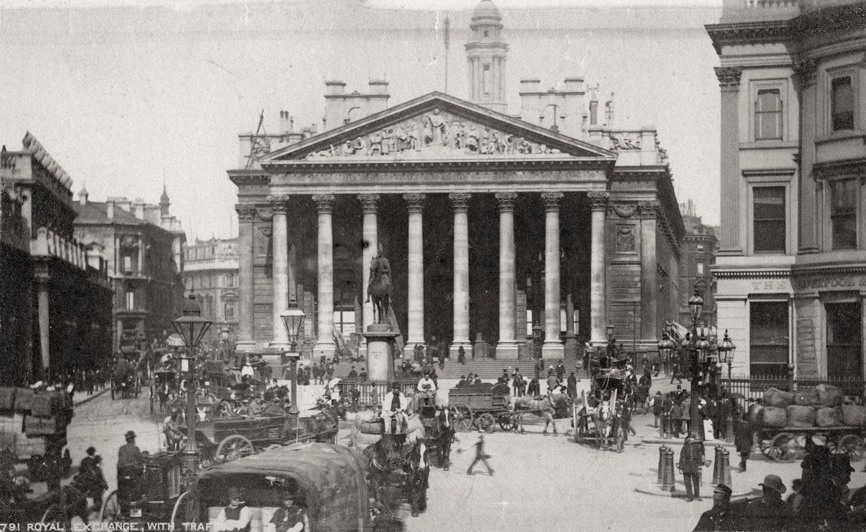 The Royal Exchange, London, slutten av 1800- eller begynnelsen av 1900-tallet av Unbekannt