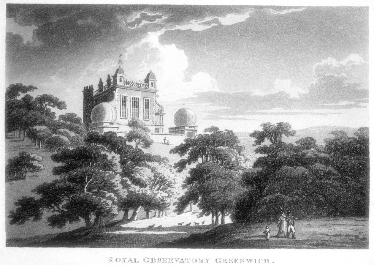 Royal Greenwich Observatory, Flamsteed House, Greenwich Park, London, c1820 av Unbekannt