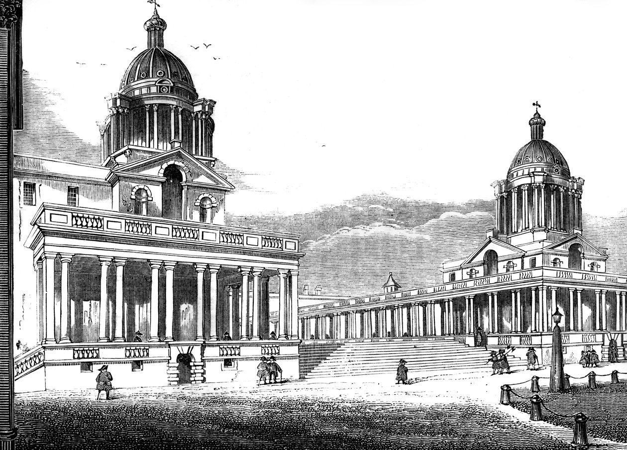 The Royal Hospital, Greenwich, London, 1800-tallet av Unbekannt