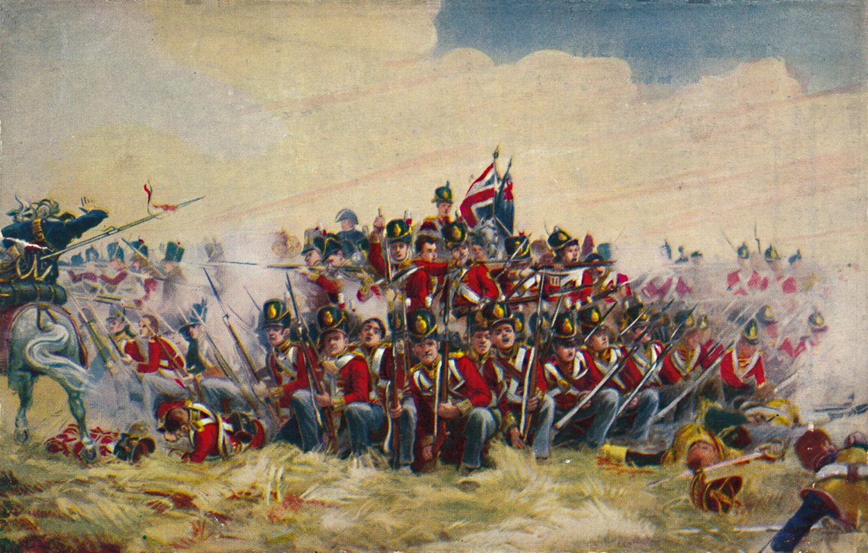 De kongelige skottene. Torget ved Quatre Bras, 1815, 1939 av Unbekannt