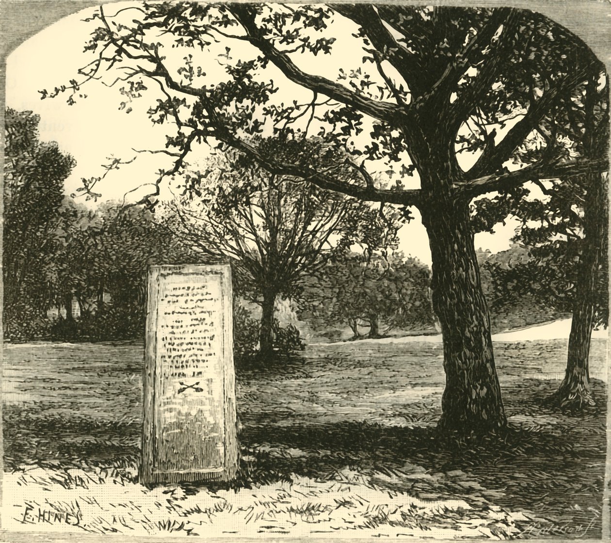 Rufus-steinen i New Forest, 1890. av Unbekannt