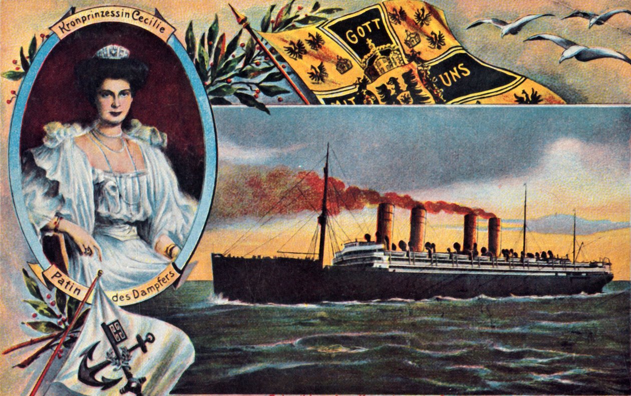 SS kronprinsesse Cecilie, c1910. av Unbekannt