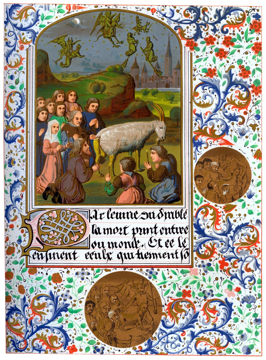 Sabbaten i Vaudois, Frankrike, ca. 1200-tallet 1849 av Unbekannt