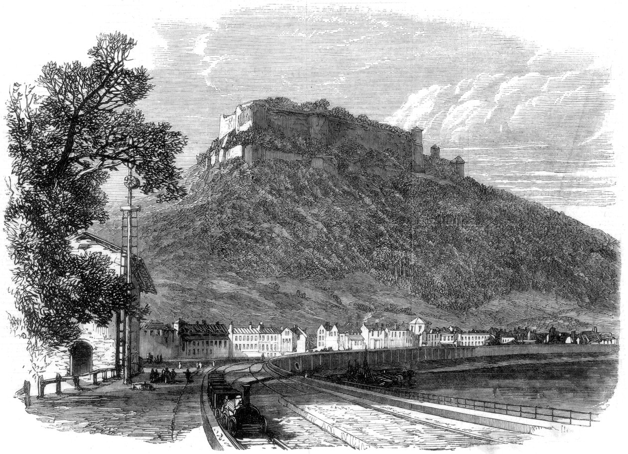 Den saksiske festningen Konigstein, ved elven Elbe, nær Dresden, Tyskland, 1866 av Unbekannt
