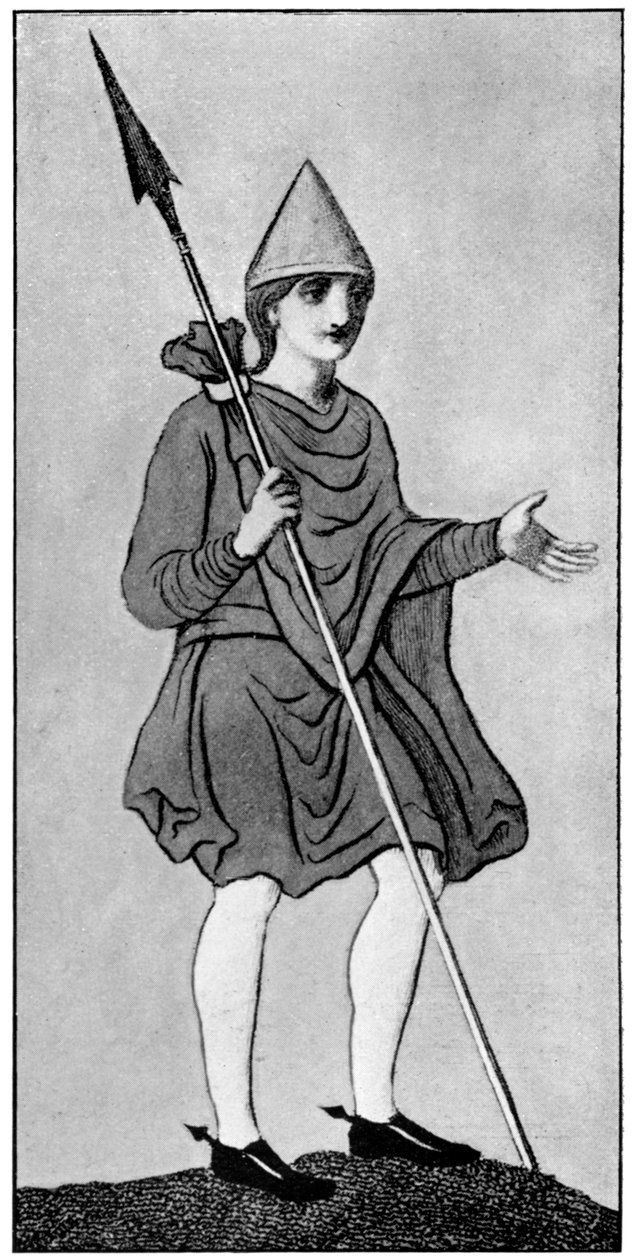 Den saksiske mantelen, viser festemetode, 1910 av Unbekannt