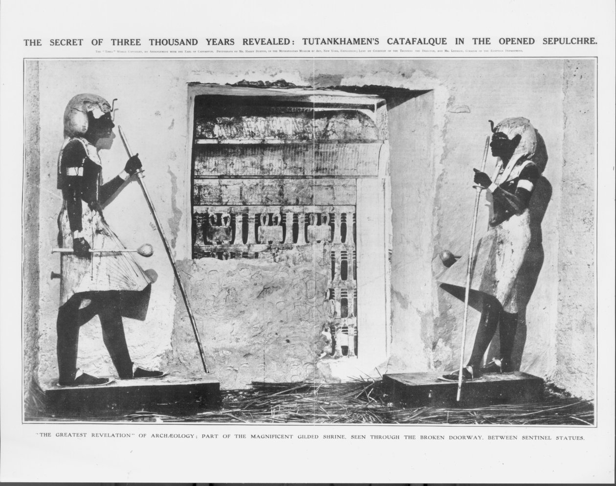Hemmeligheten til tre tusen år avslørt: Tutankhamons katafalk i den åpnede graven av Unbekannt