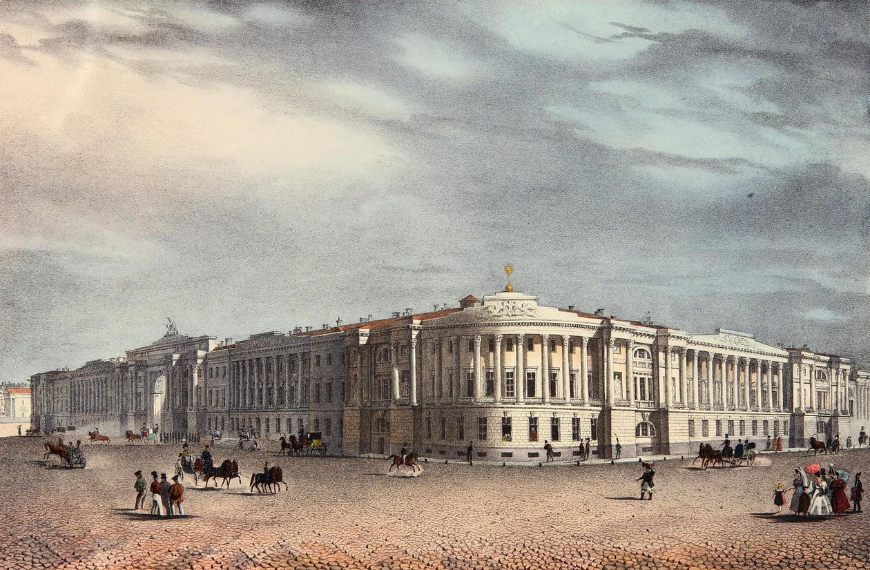 Senatet og synodebygningene i St. Petersburg, 1830-årene av Unbekannt