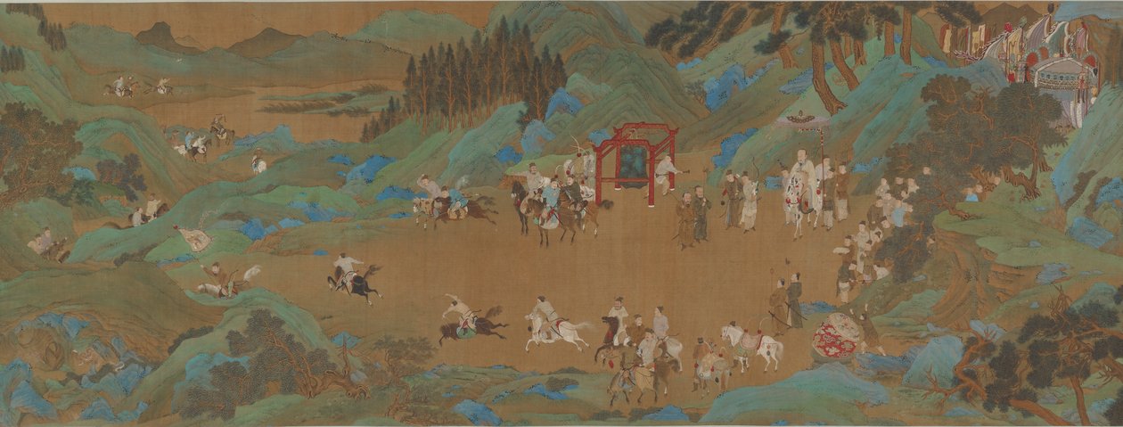 Shanglin-parken: Imperial Hunt, Ming- eller Qing-dynastiet, 1600-tallet. av Unbekannt