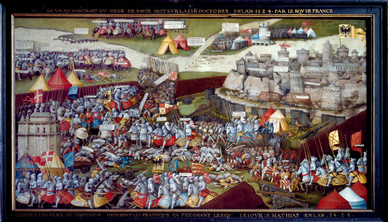 Beleiringen og slaget ved Pavia, 1525-1528 av Unbekannt