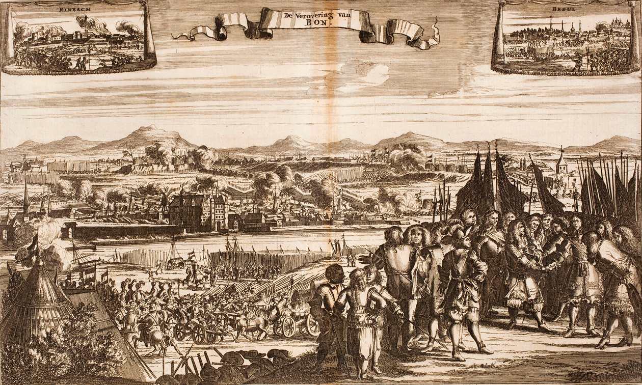 The Siege of Bonn, 1689 Fra: Scene of War. av Unbekannt