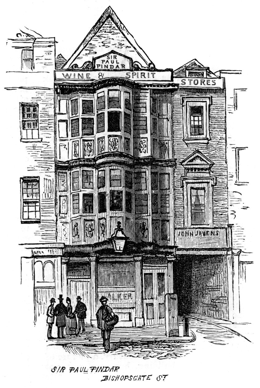 Det offentlige huset Sir Paul Pindar, Bishopsgate Street, London, 1887 av Unbekannt