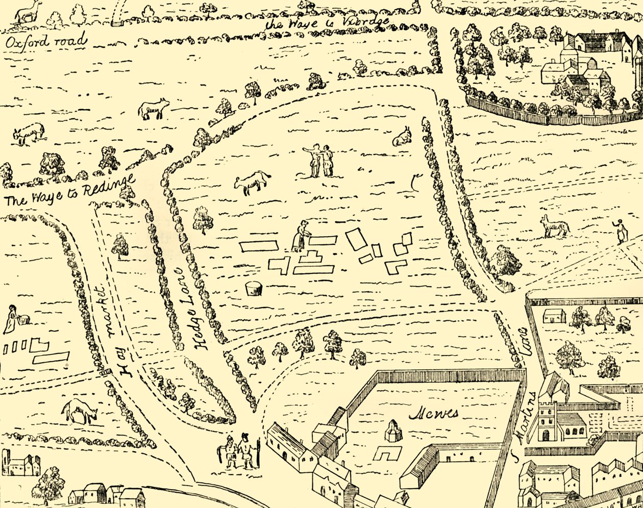 Stedet til Leicester Square, 1881. av Unbekannt