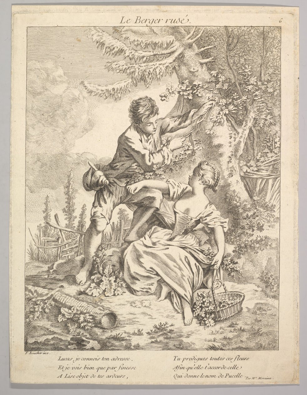 The Sly Shepherd, 1700-tallet. av Unbekannt