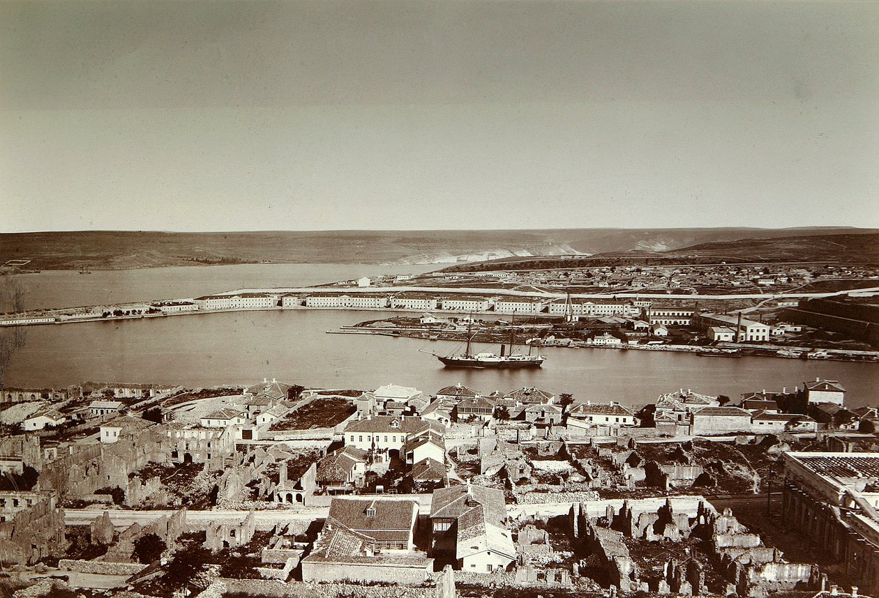 South Bay og Cape Paul, Sevastopol, Krim, 1850-tallet av Unbekannt