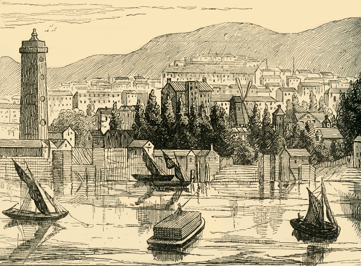 Sørsiden av Themsen, tatt fra Adelphi Terrace, 1770, c1878. av Unbekannt