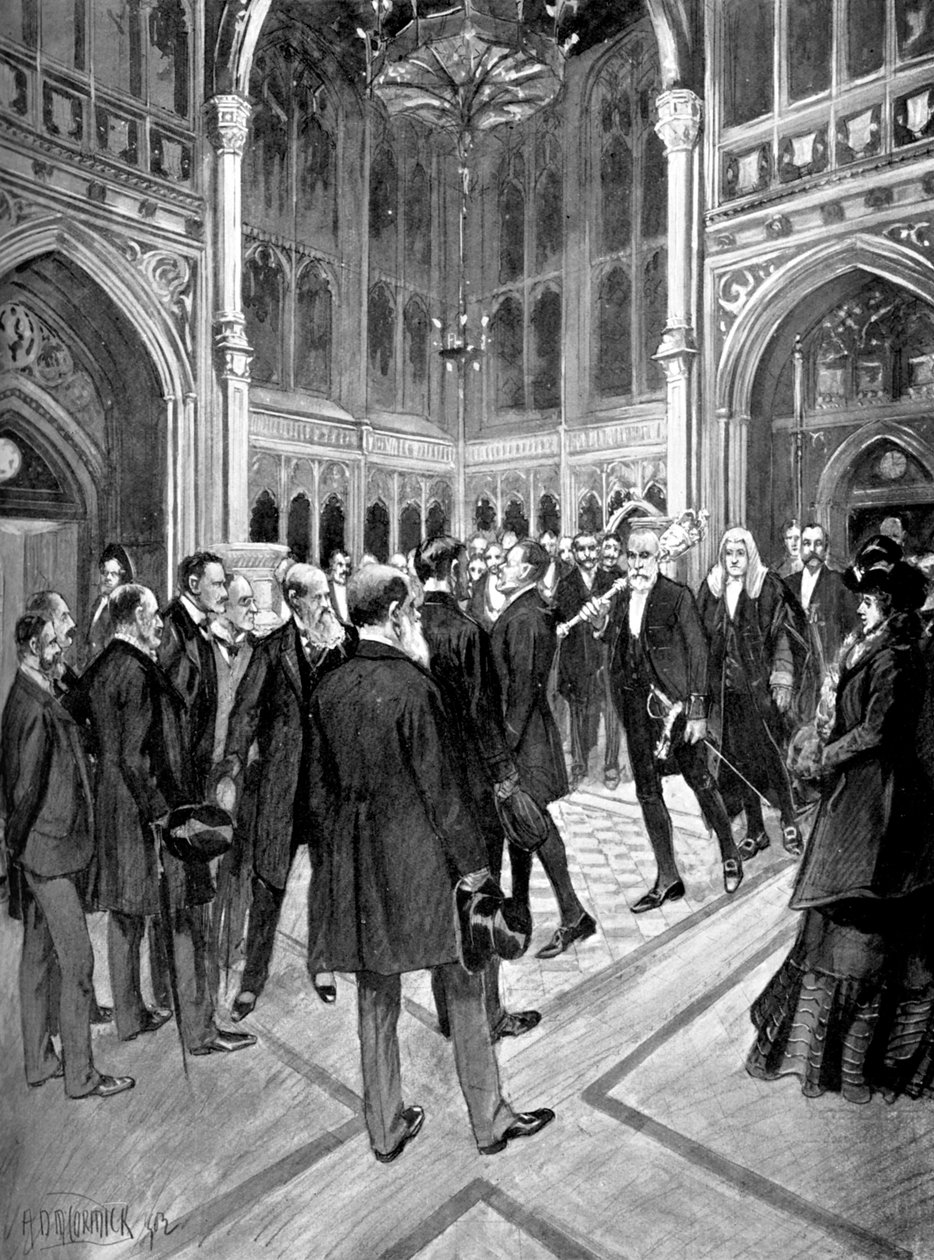 The Speakers Procession, House of Commons, Palace of Westminster, London, c1905 av Unbekannt