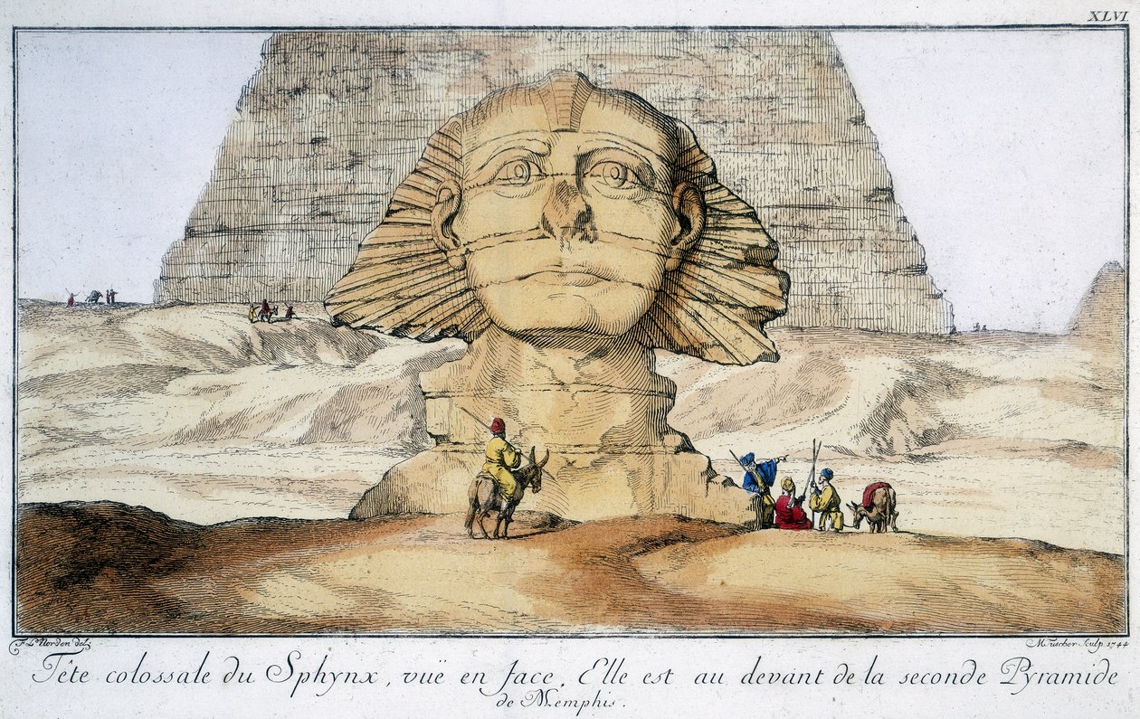 Sfinxen, Egypt, 1744 av Unbekannt