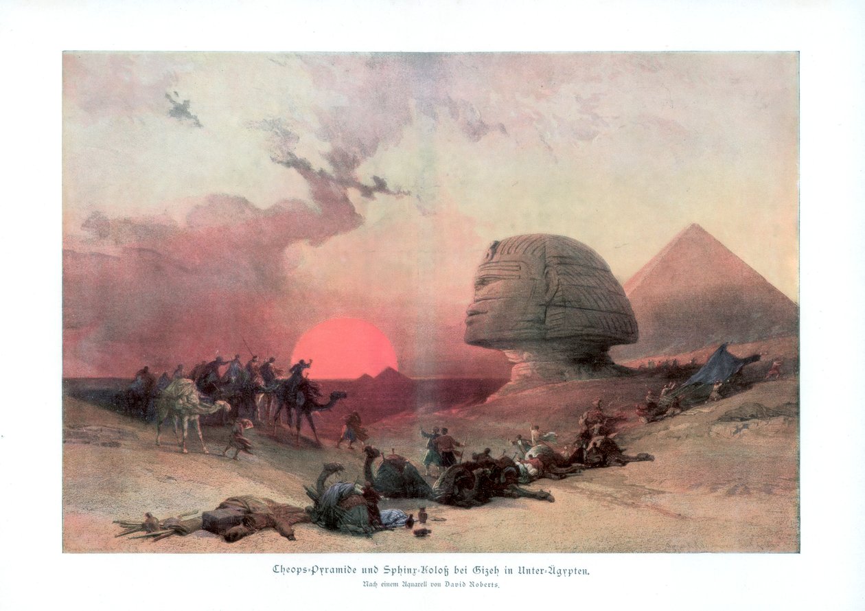 Sfinxen i Giza, Egypt, 1840-tallet, 1900 av Unbekannt